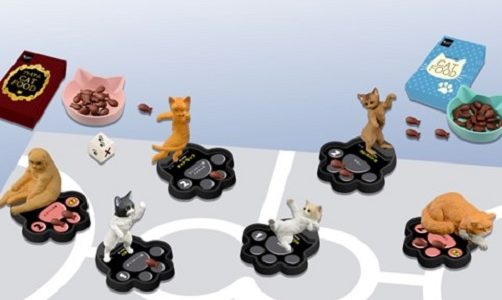 猫のフィギュアを使ったゲーム『猫のなわばりあらそい』がガシャポンに登場！プレミアムバンダイでセット販売も